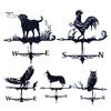 Animal Weather Vane Metal Roof Mount Animal Wind Indicator Easy Installation Weatherproof Weather Vane for Patio Sheds Yard Decor