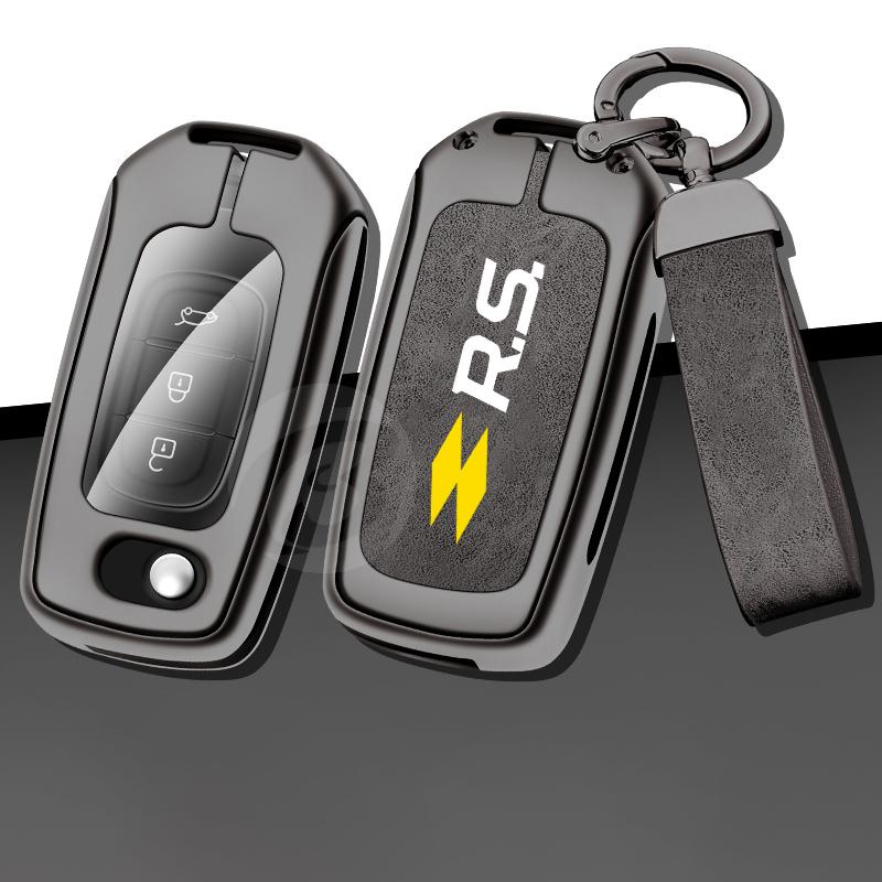 Zinc Alloy Leather Car Key Case Cover for Renault Kadjar Captur Megane Sandero Stepway Logan Clio 5 Arkana Protector Key Shell AA21