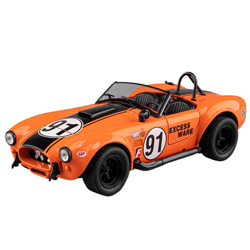 1/22 Ford Shelby Cobra Реплика Литой Модель Автомобиля Кабриолет Ретро Коллекция Классический Автомобиль Игрушечная Машина Подарок Мальчику на Праздник День Рождения