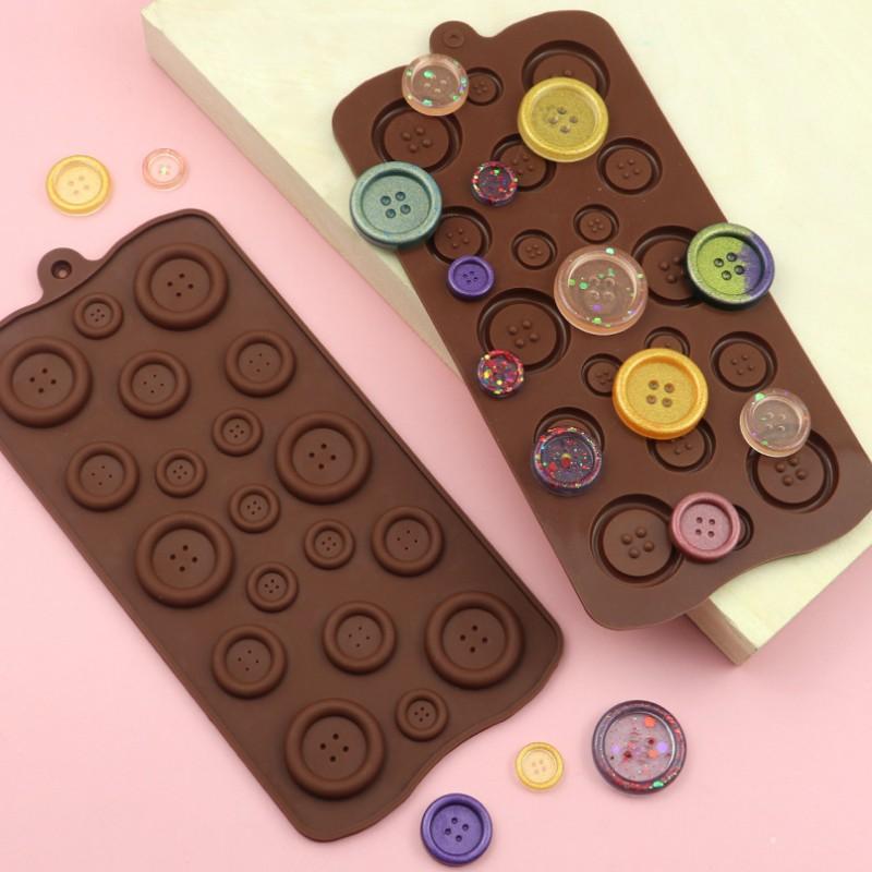Silicone Animal Button Chocolate Mold Set Baking DIY Cake Decorating Ice Cube Tray
