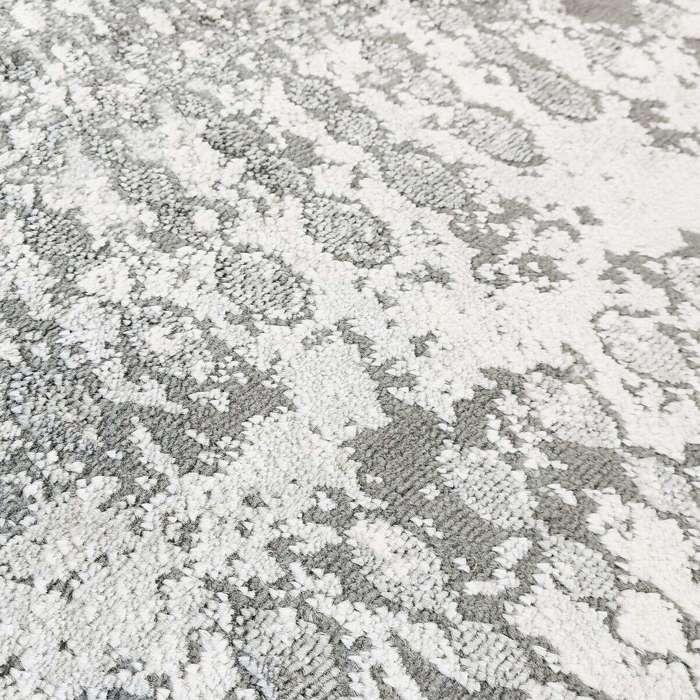 Tapis salon extra-doux impression gris argent 160x230