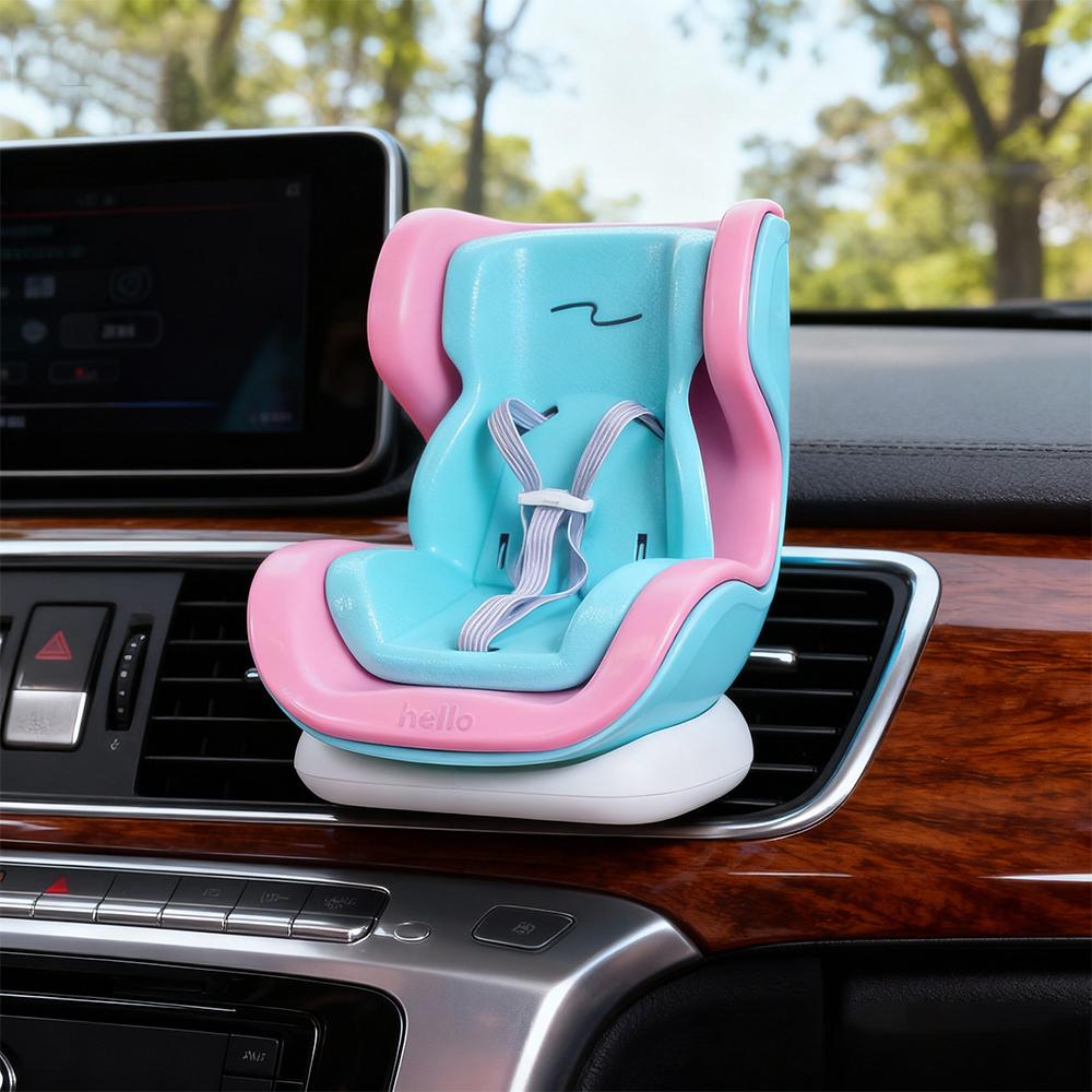 Durable Car Doll Safety Seat Plastic Cartoon Chair Model  Girl Surprise Gifts