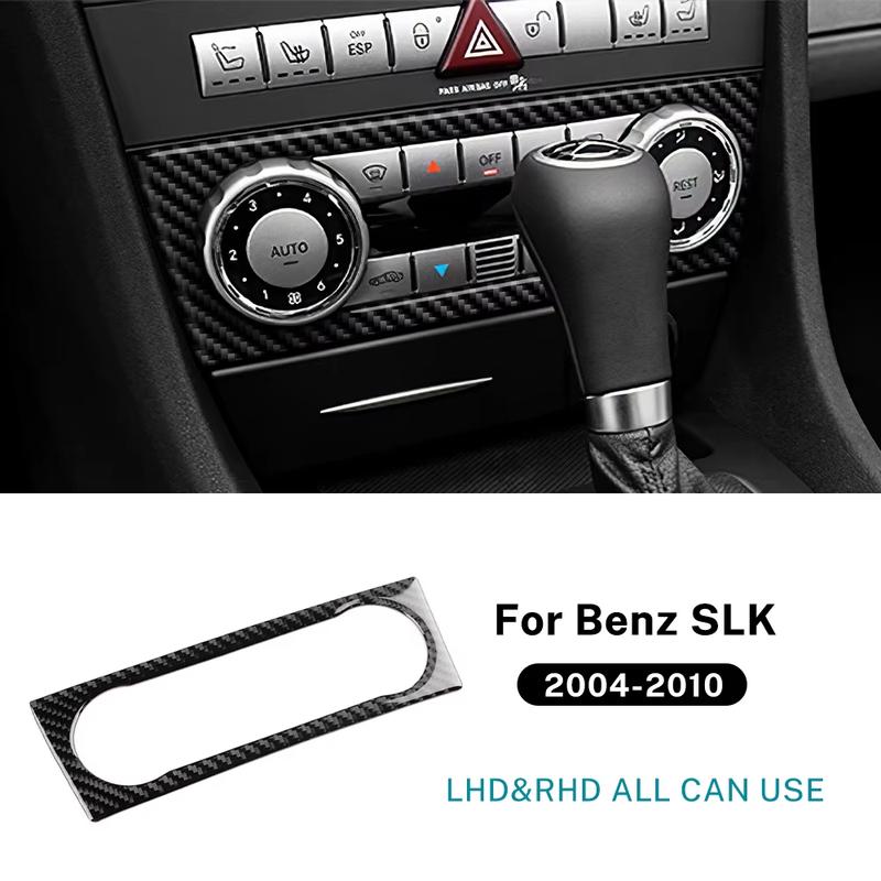 Наклейка-отделка из настоящей мягкой углеродной фибры для Mercedes Benz SLK R171 2004 2005 2006 2007 2008 2009 2010, центральная панель автомобиля
