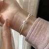 VENTFILLE 925 Sterling Silver Bracelet For Women Double Layered Stacking Imitation Pearls Jewelry Birthday Gift Dropshipping