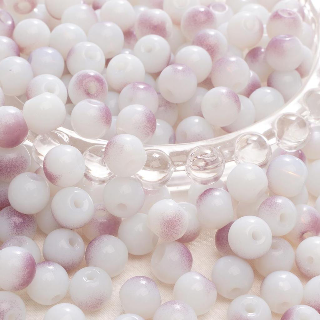 Браслет из стеклянных бусин «половина сахара» с пузырьками желе 8-10 мм - круглые свободные бусины для аксессуаров ручной работы
