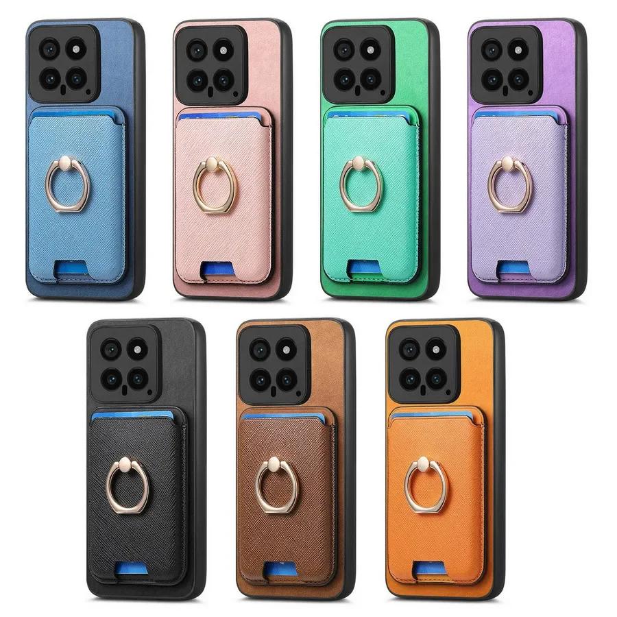 2 в 1 Masafe держатель для карт чехол для телефона Xiaomi 14T Pro 13T кожаный чехол беспроводная зарядка защитная задняя крышка для Xiaomi 15 Pro 14 Ultra Чехлы
