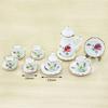 15 шт. 1:12 миниатюрных столовых приборов для кукольного домика, фарфоровые керамические чайные чашки, набор игрушек