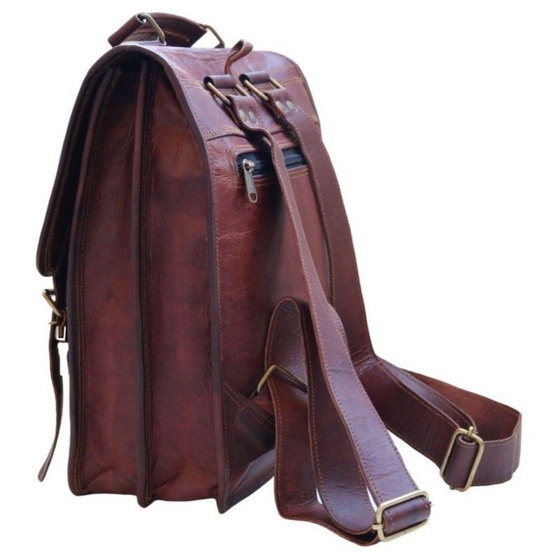 LEATHER BACKPACK A4 Size, Handmade Vintage Look Bag Perfect for Laptop