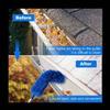 Roof And Gutter Cleaning Tool With Telescopic Pole And Dust Brush For Household Use