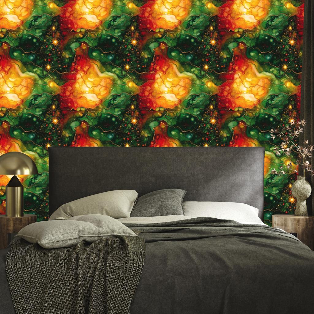 Bottle Green and Gold Ink Wallpaper for Living Room and Bedroom 50x1000