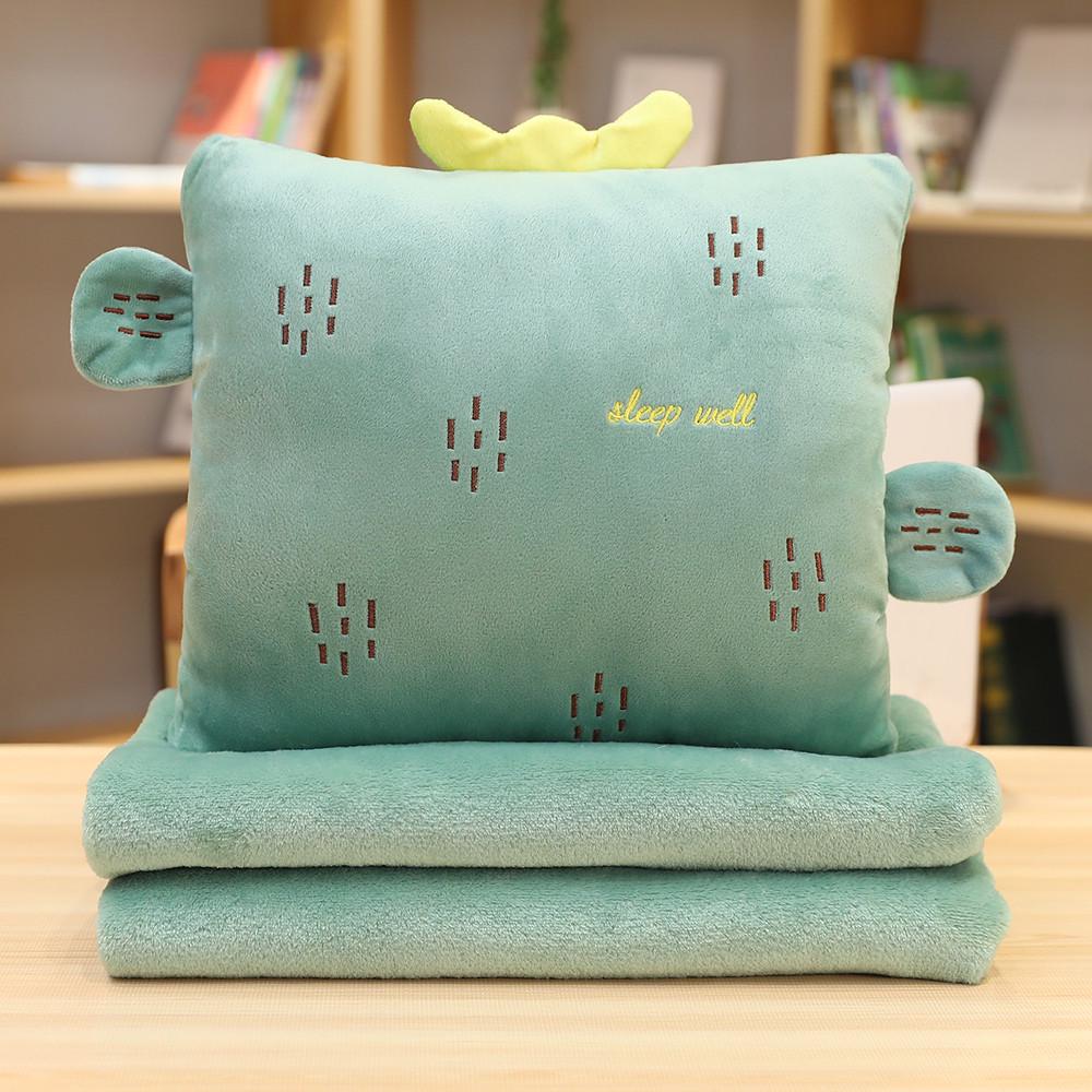 Мультяшный плед-подушка: Многофункциональная подушка для использования в офисе и автомобиле