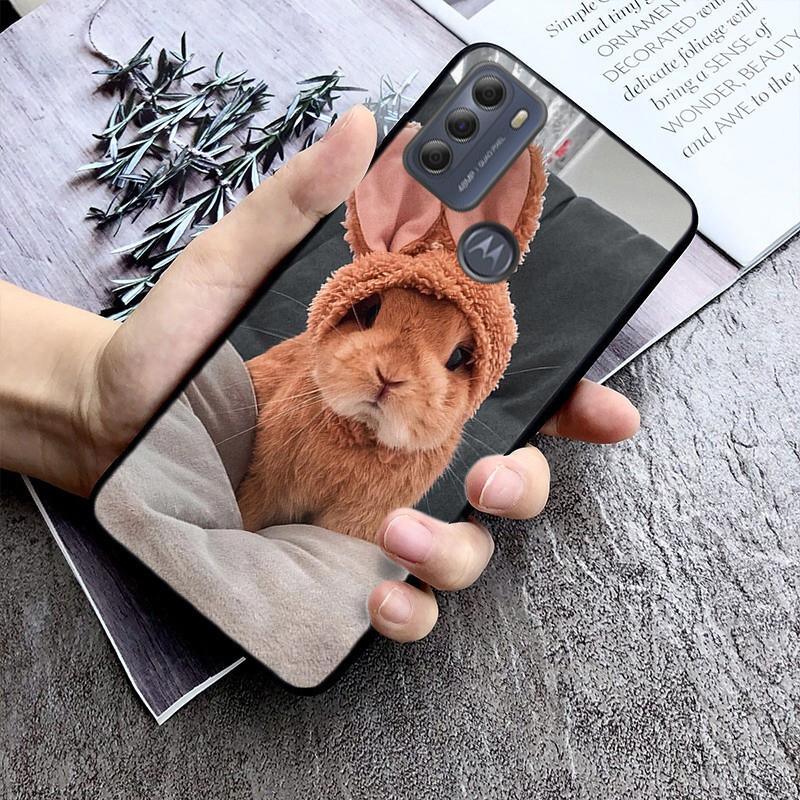 Phone Case For Moto G86 G85 G75 G15 G05 G56 G72 G53 G54 G84 G60 G31 G32 G24 G 5G G Play Rabbit Bunny Animal