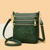 Vintage women's embossed shoulder bag style, women's bucket bag, multi-compartment crossbody bag, phone bag