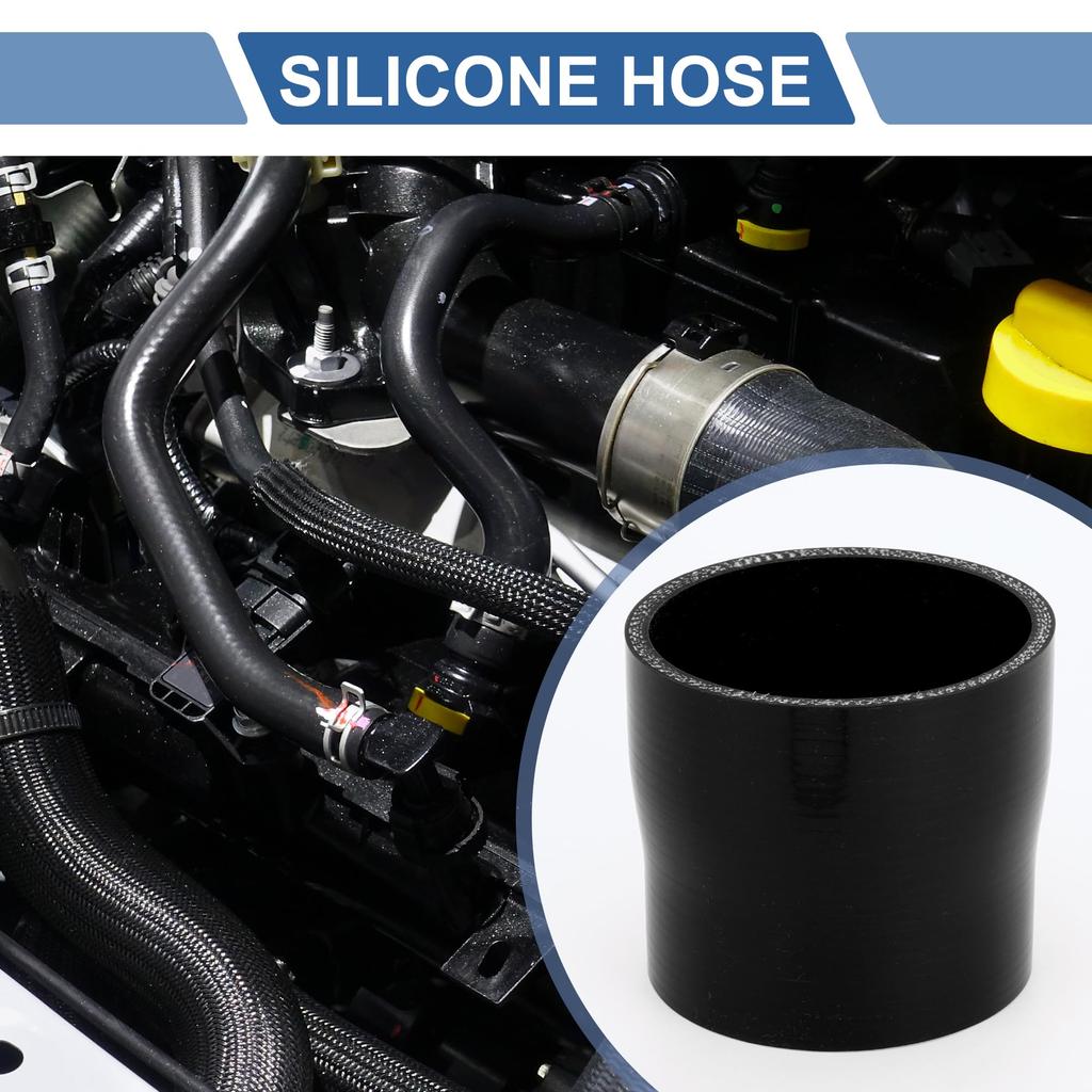 X AUTOHAUX 1 Set Inner Diameter 70-76mm/2.76"-2.99" Length 76mm/2.99" 0 Degree Straight Black Car