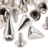 10/14/20MM Серебряные заклепки Круглые конические шипы DIY Панк Конические гвоздики Обувь Одежда Двойной колпачок для гвоздей Заклепки Товары для рукоделия