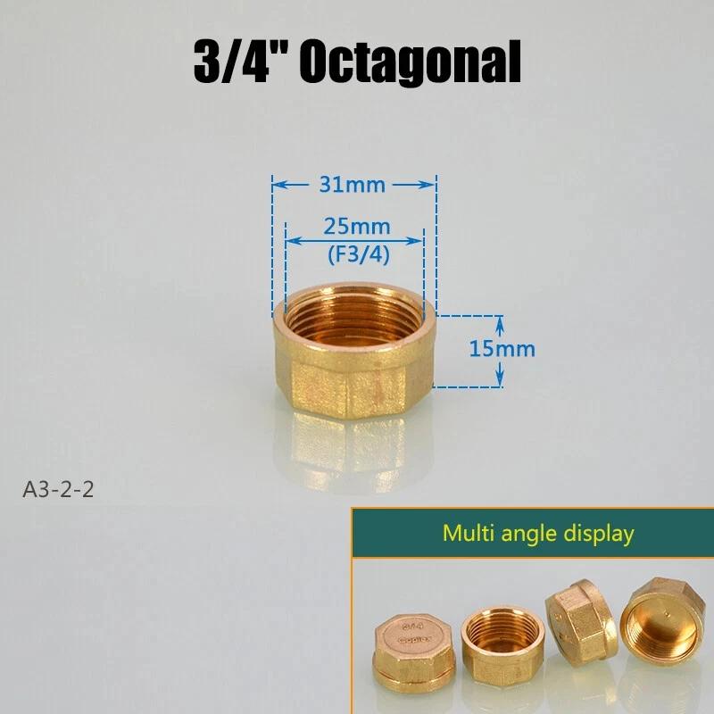 1~20 шт. 1/8" 1/4" 3/8" 1/2" 1" BSP Резьба внутренняя Шестигранная Латунная Заглушка Торцевая Заглушка для Трубы Крышка Фитинг Соединитель Адаптер