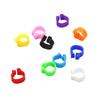 Inner Diameter 10mm Small Bird Plastic Clip Ring Pigeon Color Foot Ring 10 Color Pigeon Quail Baby Bird Supplies 100 Pieces