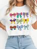 2026 Summer Bowknot Graphic Tshirt Unisex Unisex Fashion Cotton Quality Casual Loose Short Sleeve Classic Unisex