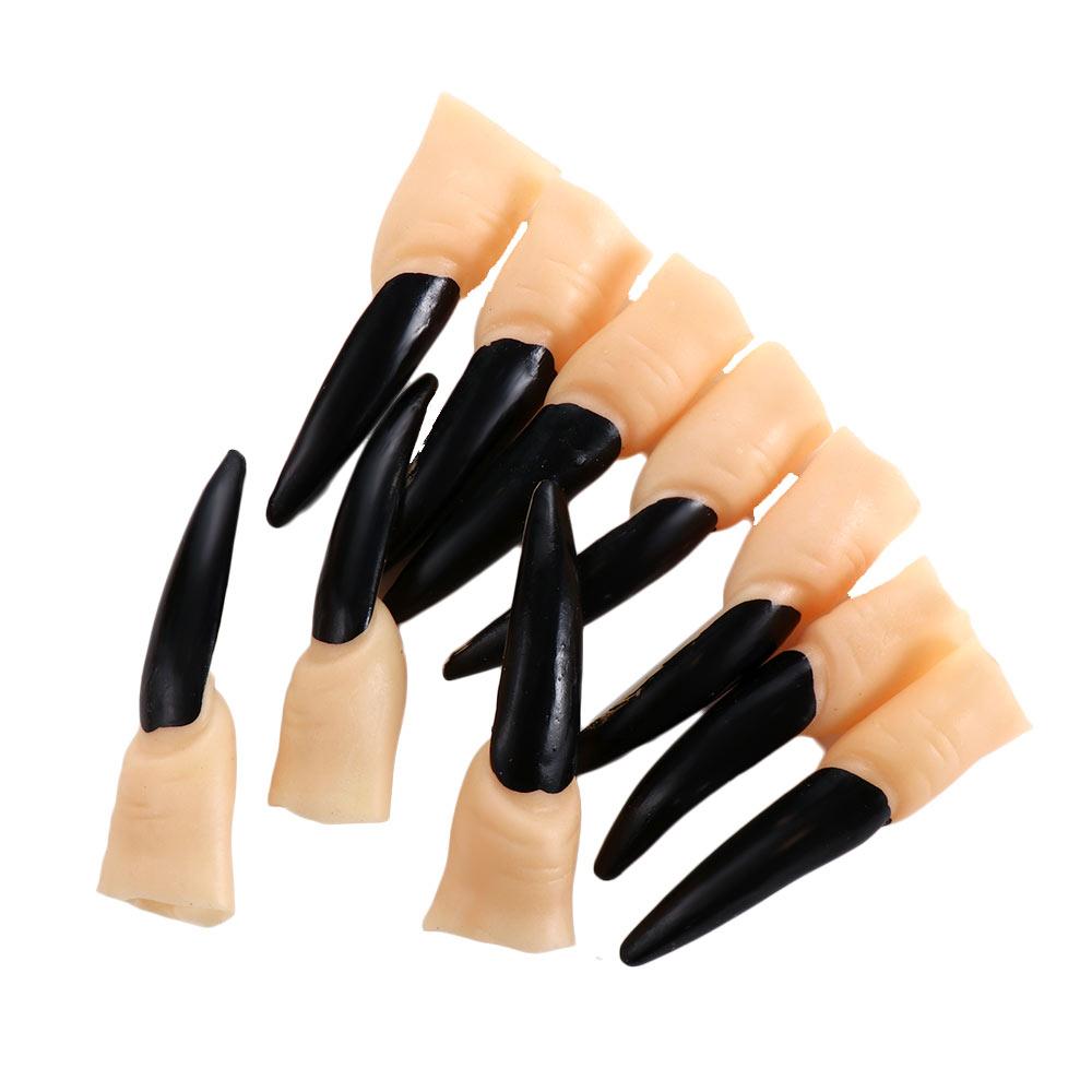 Women Men Rubber Witch Nails Witch Nose Halloween Prop Toys Wicked Witch Decor Halloween Supplies