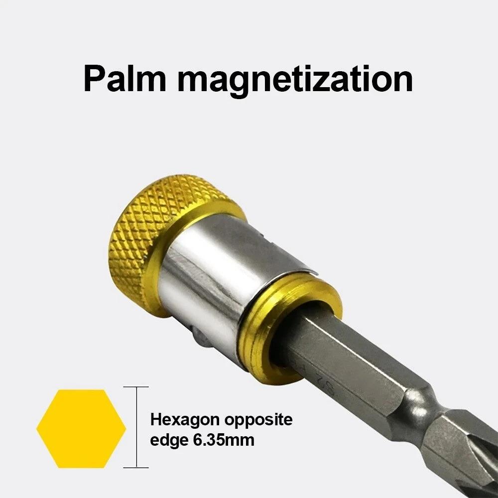 Magnetic Bit Holder Alloy Electric Magnetic Ring Screwdriver Bit Head Holder Anti Corrosion Magnetizer for Phillip Bit