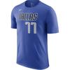 Даллас Маверикс Лука Дончич Нет. 77 Дышащая повседневная футболка с коротким рукавом и круглым вырезом, мужские топы, синий CV8515-482