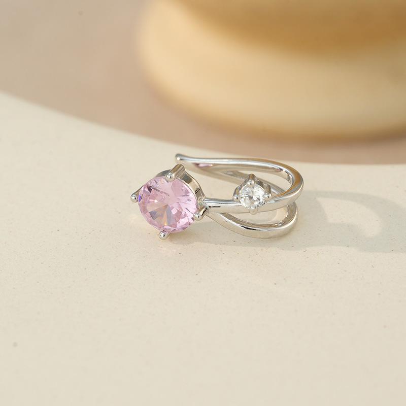 Серьги-каффы из стерлингового серебра с цветными цирконами для женщин - Не требуют прокола ушей, Уникальный дизайн.