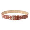 Belt Double Row Hole Star Waist Belt Pentagram Rivet Waist Belt PU Leather Waistbands  Female/Girls