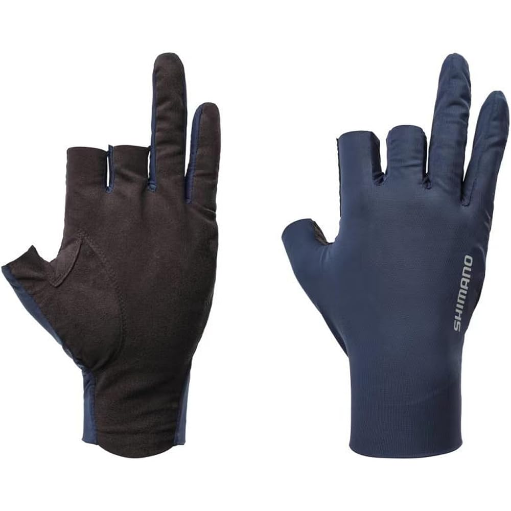 Shimano 05 Sensitive GL-006Y Gloves 3-Finger Cut Navy 2XL