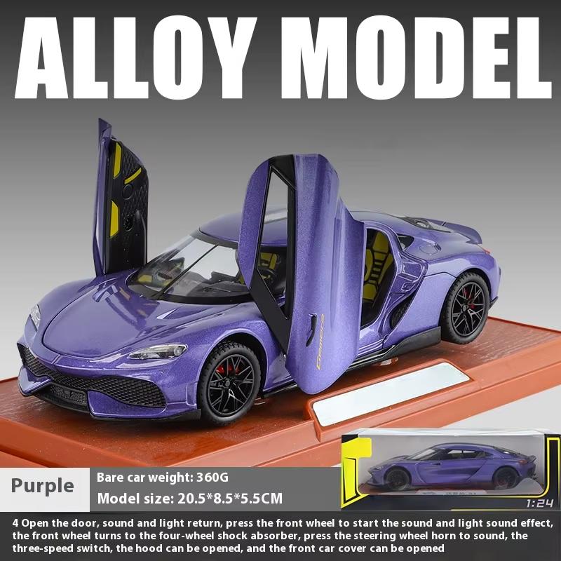 Новый 1:24 Gemera GT Super Sport Car Alloy Diecast Metal Model Car Sound & Light Hobby Collectibles Trendy Decoration Gift For Boyfriend