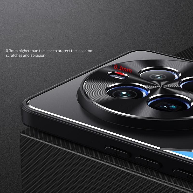 Чехол для Realme 12 Pro 5G/12 Pro+ 5G Алюминиевый сплав+ТПУ Ультратонкий Ударопрочный Чехол для телефона