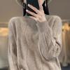 Women's Pullovers Fall Winter Soft Merino Wool Sweater Neck Thick Sweater