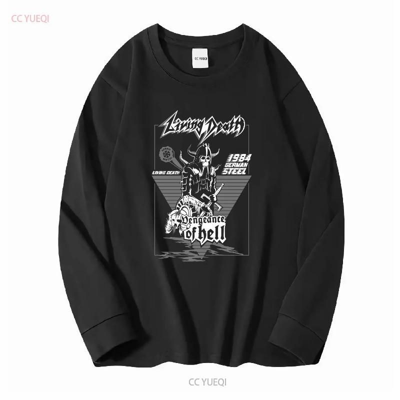 Новый с бирками Футболка Living Death Ч/Б Underground Music С длинным или коротким рукавом Винтажный стиранный топ для повседневной носки Дизайнерская одежда