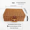 Upgraded Iron Frame Rattan Woven Suitcase - Reinforced Cosmetic Storage Box