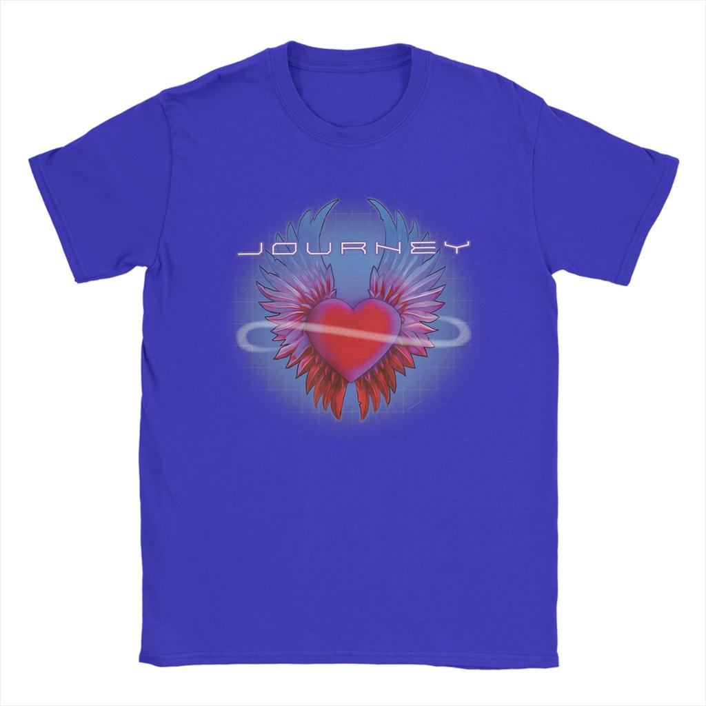 Journey Band Winged Heart Music Band 100 Cotton T Shirt For Unisexs Summer TShirts O Neck Tee Shirt Oversize Hot Sale Clothes