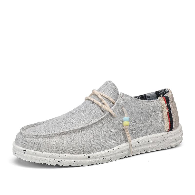 Spring Summer Blue Men's Casual Boat Shoes Lightweight Slip-on Driving Shoes Men Low-cut Breathable Canvas Men Shoes Loafers