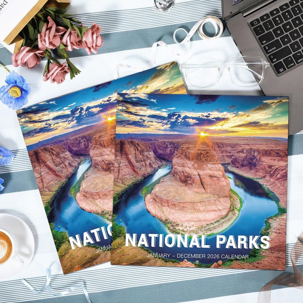 2026 Calendar - JAN 2026 - DEC 2026, 2026 Wall Calendar, 18 Monthly Calendar 2026, 12" x 24" (Open), Wall Calendar 2026 with Unruled Blocks(1.5" x