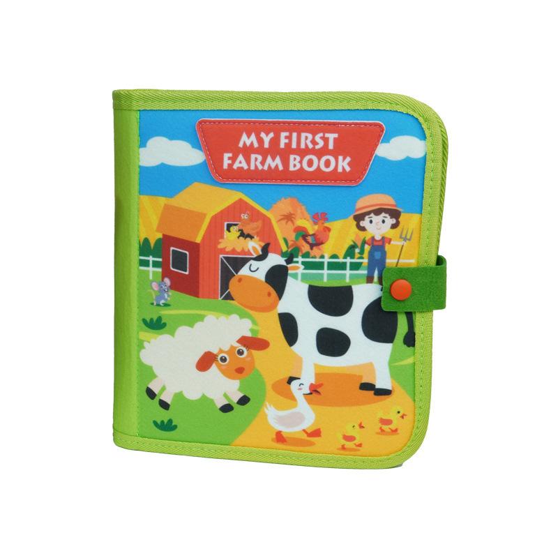Детская фермерская история Фетровая книга из ткани Раннее развитие Просвещение Обучающая книга