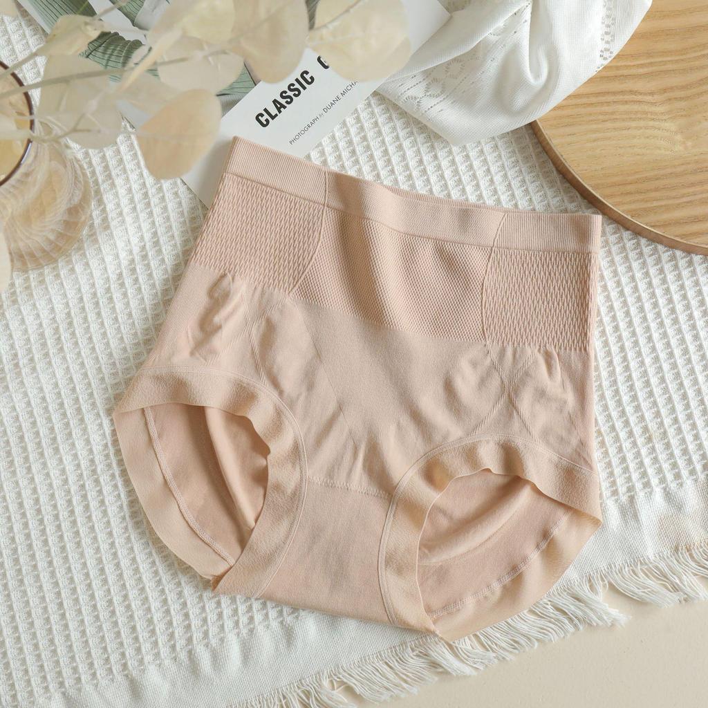Женские трусики с высокой талией и хлопковой подкладкой: Бесшовный, дышащий утягивающий корсет для подтяжки бедер и похудения живота. Подходит для всех сезонов.
