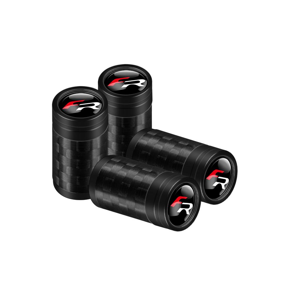 ydsh2 4Pcs Car Accessories Wheel Tire Valve Caps Stem Cover Badge For Seat Ateca Formentor Cupra Ateca Ibiza Leon FR Cordoba E-Racer