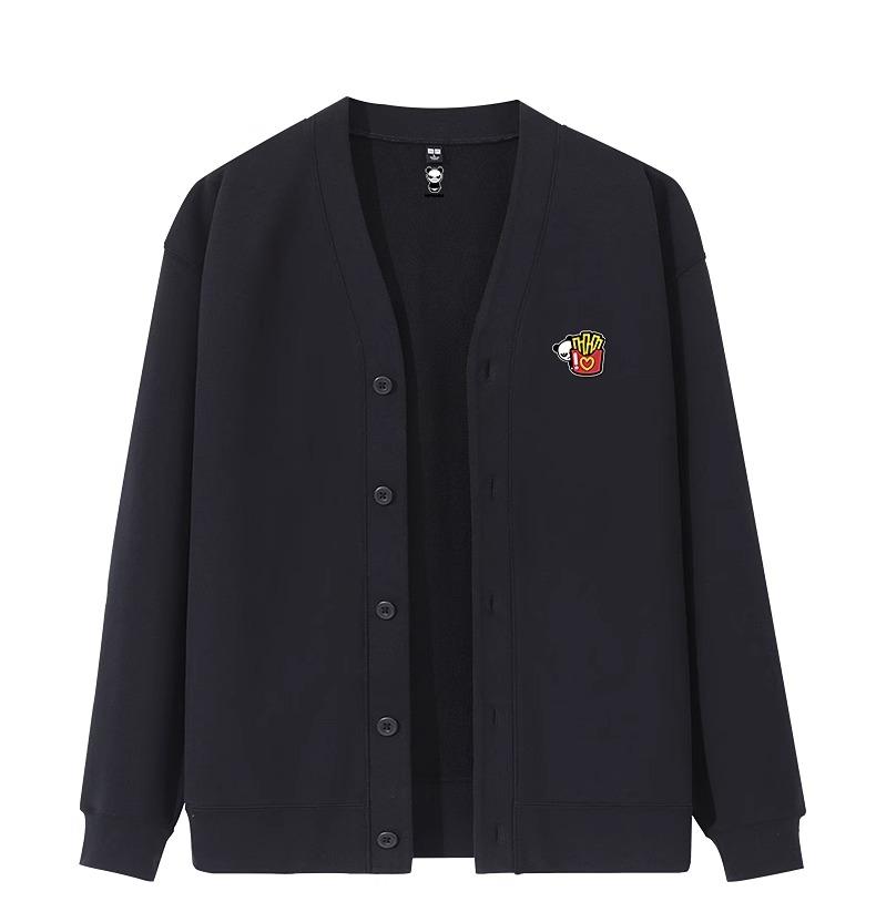 V-neck cardigan jacket men's vintage style button jacket new top B