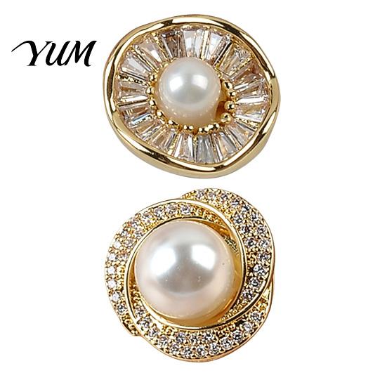 Decorative Clothing Pins Faux Pearl Magnetic Button Pin, No Sew Safety Anti Exposure Buttons for Scarf Shirts Sweater, Reusable Brooch Damage