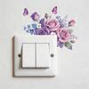 Fresh and Light-colored Painted Rose Flower Bedroom, Living Room, Entrance Hall Home Decor Switch Sticker