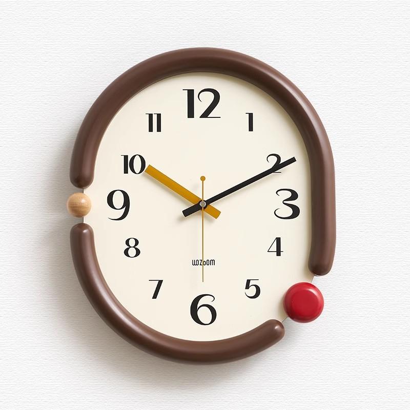 punch free clock, hanging clock living room, simple and atmospheric. 2025 New creative light luxury clock hanging wall