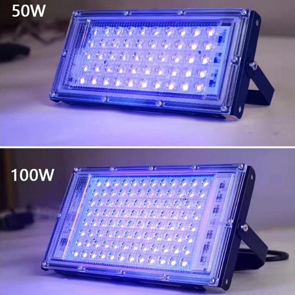 Светодиодный УФ-прожектор 50 Вт 100 Вт 395 нм Prosite Purple-light 240 В ультрафиолетовый свет ультрафиолетовая лампа прожекторы фиолетовый бактерицидный озон
