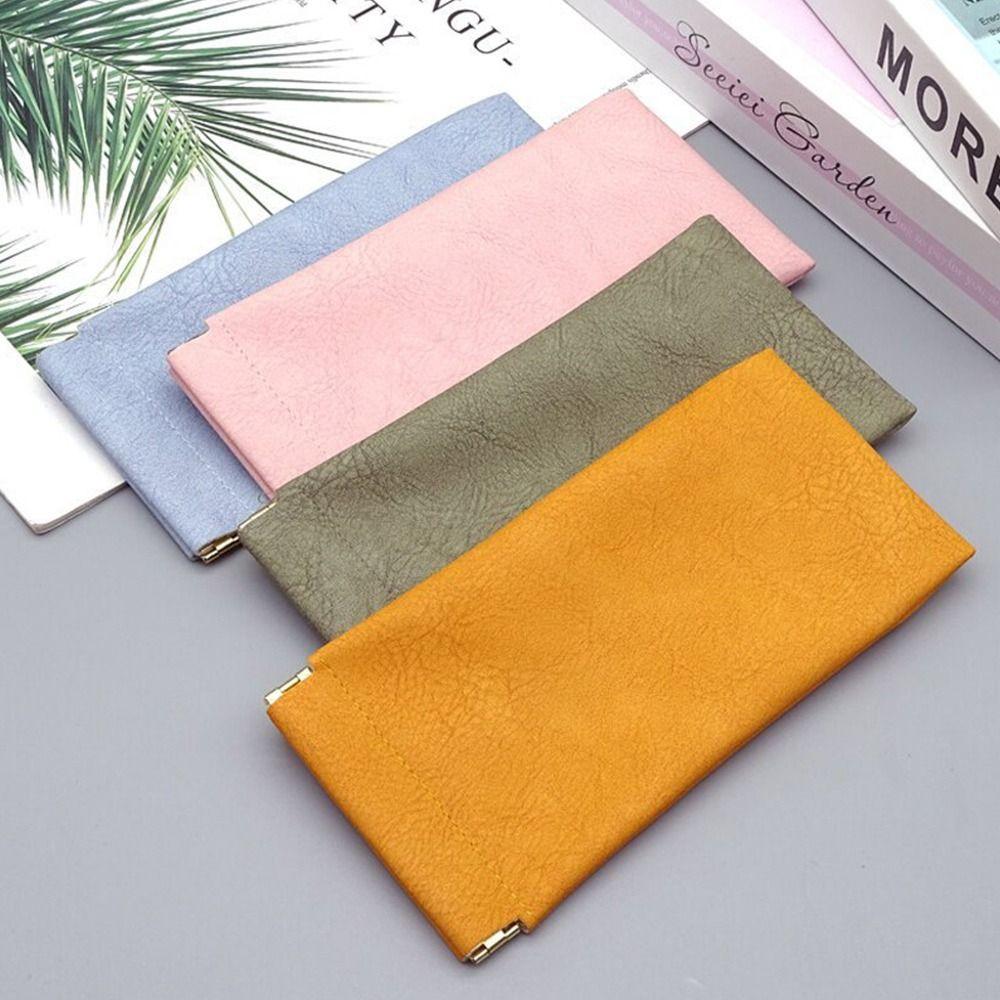 Simple Reading Case Bag PU Leather Sun Glasses Pouch Portable Eyewear Accessories  Unisex