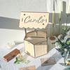 Rustic Wooden Gift Card Box Wood Craft Receiving Box Wishes Wedding Card Box Birthday Baby Shower