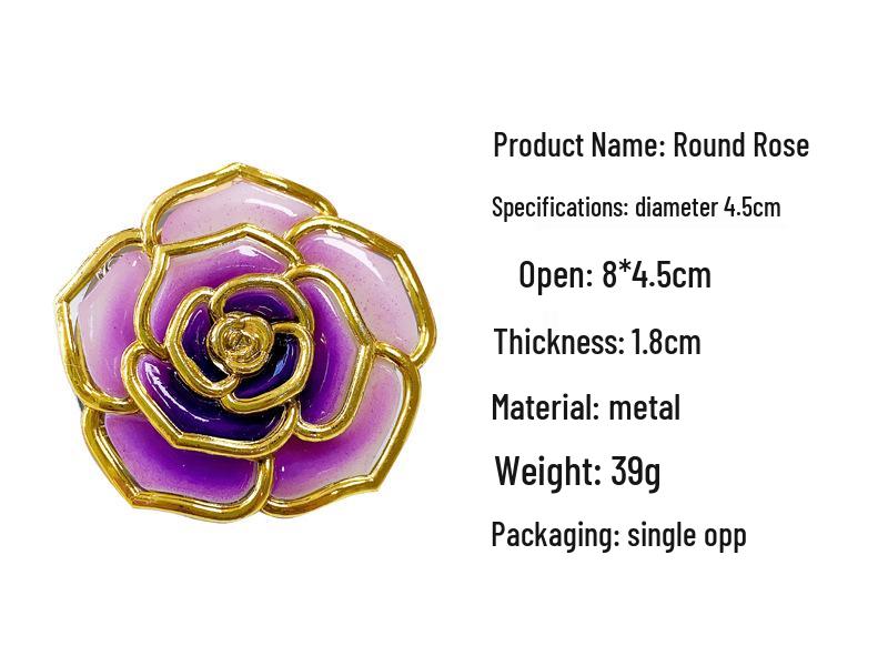 Foldable Rose Flower Handbag Hanger: Metal & Plastic Hook for Table Edge and Christmas Stocking.
