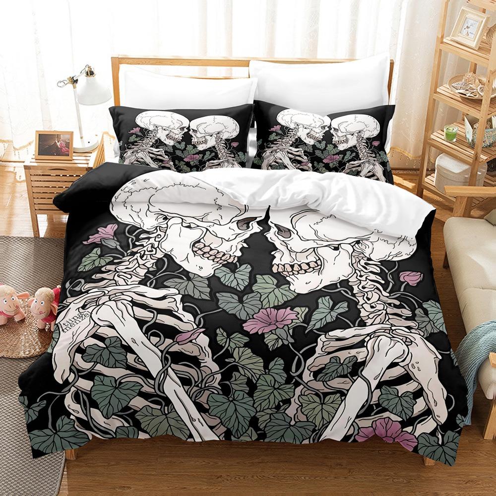3D Printed Skull Print comforter setsHD Kids Adult Duvet Cover Pillow Case Home Bedding Set Bedroom Decoration Gift