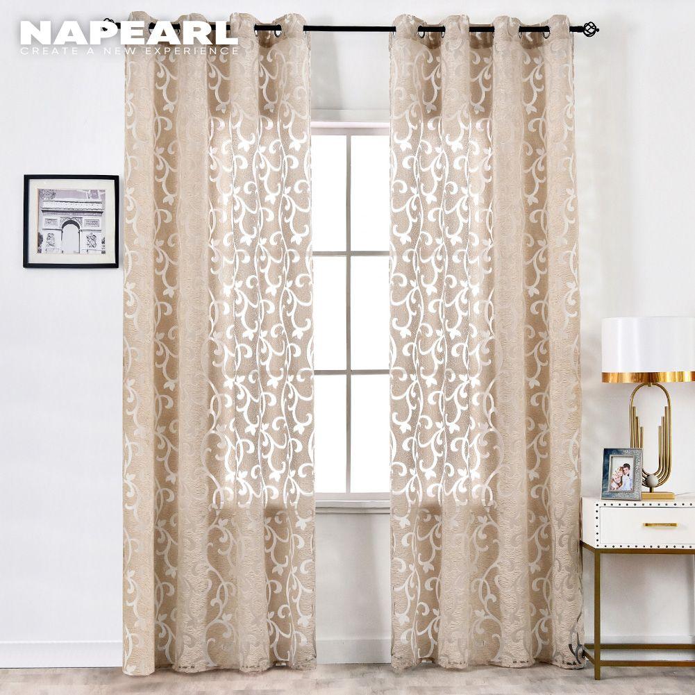 1 PC NAPEARL Modern Bedroom Sheer Curtain Fashion Living Home Window Curtain Jacquard Tulle Curtain