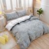 3Pcs Branch Printing Gray And White Botanical Geometric Printing Bedding (1 Duvet Cover + 2 Pillowcases) No Pillow Core